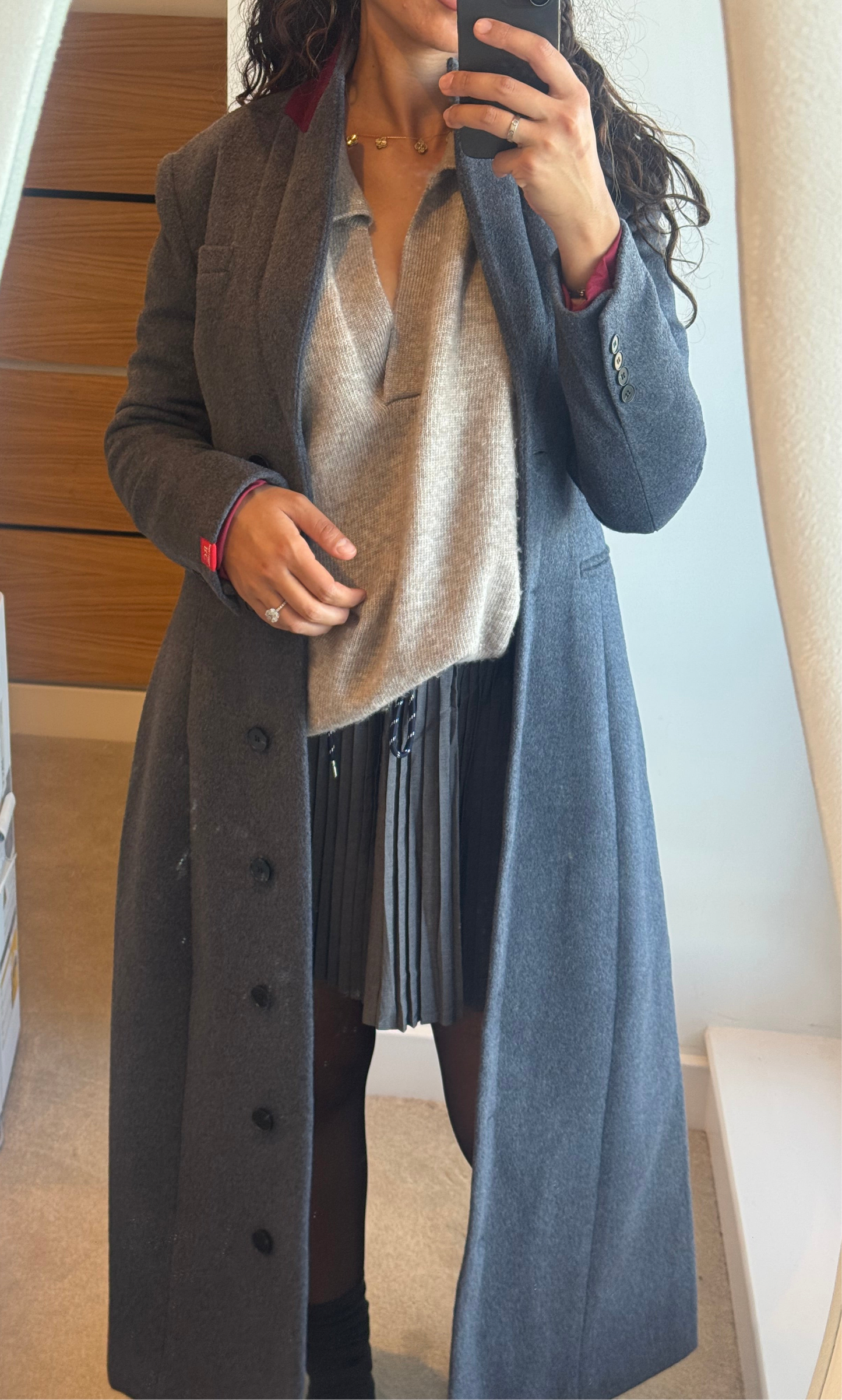 Ciselè Hourglass Wool Coat