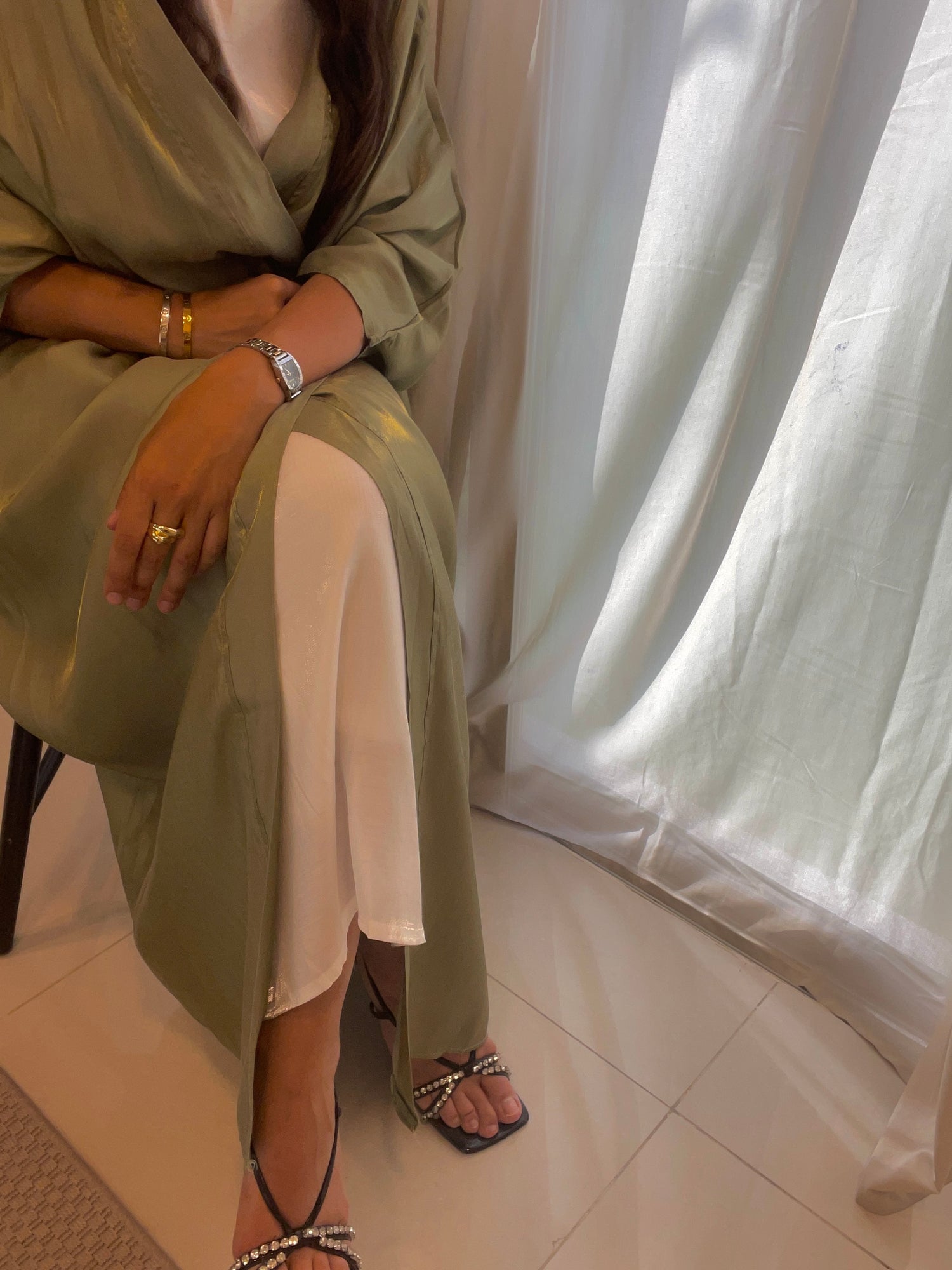 Celine Glistening Abaya set - RULACOUTURE