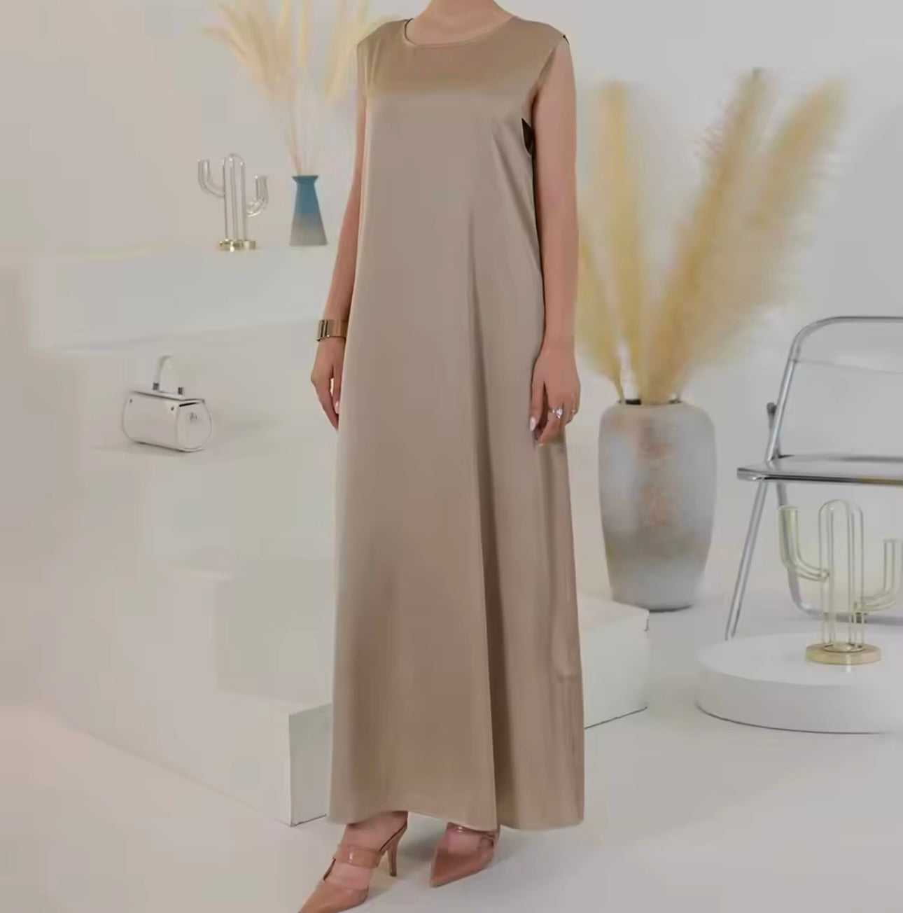 Satin maxi dress - RULACOUTURE