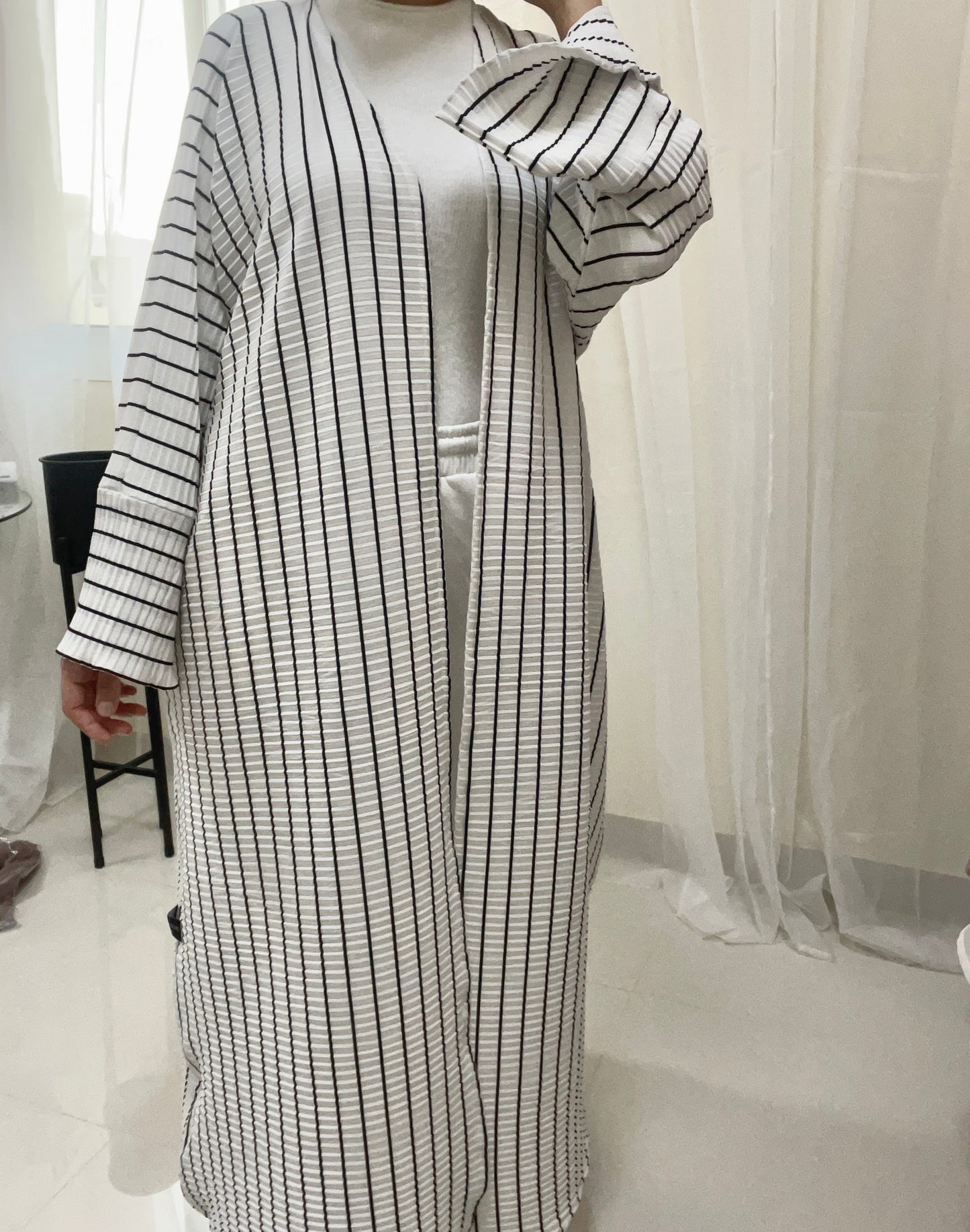 Naturelle Abaya - White - RULACOUTURE