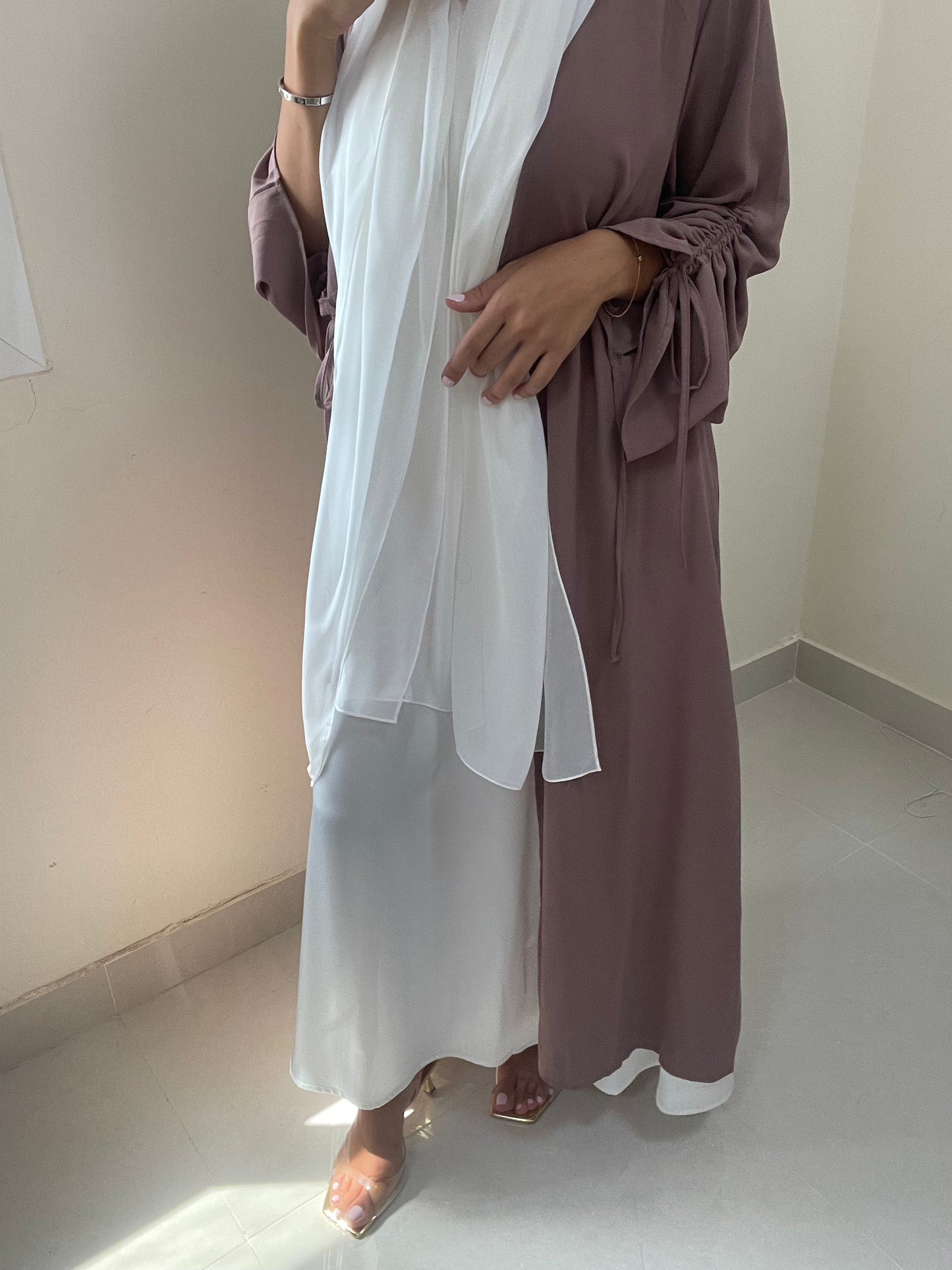Zia Rouched Abaya - RULACOUTURE