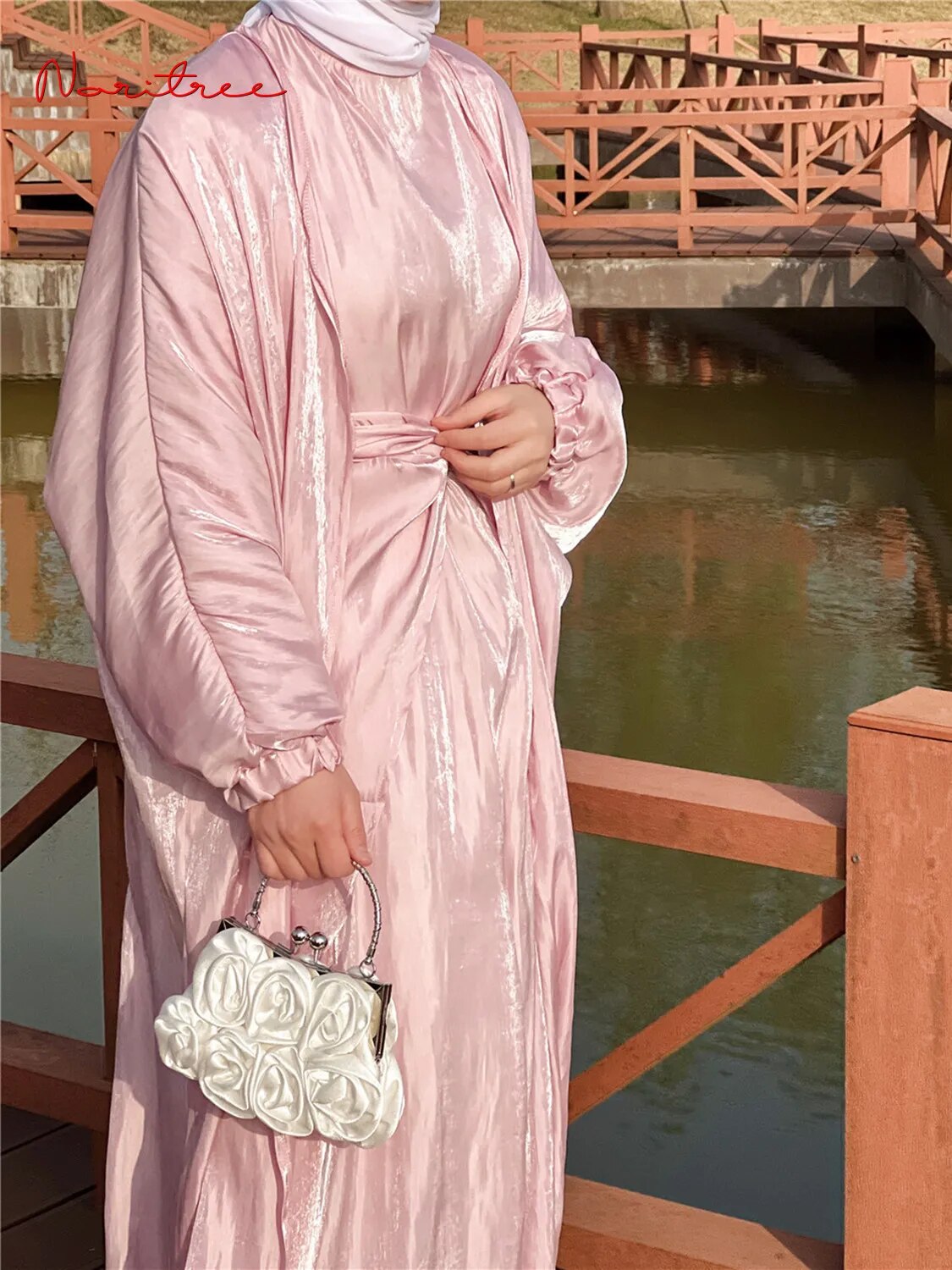 Three Piece Lama Abaya - RULACOUTURE