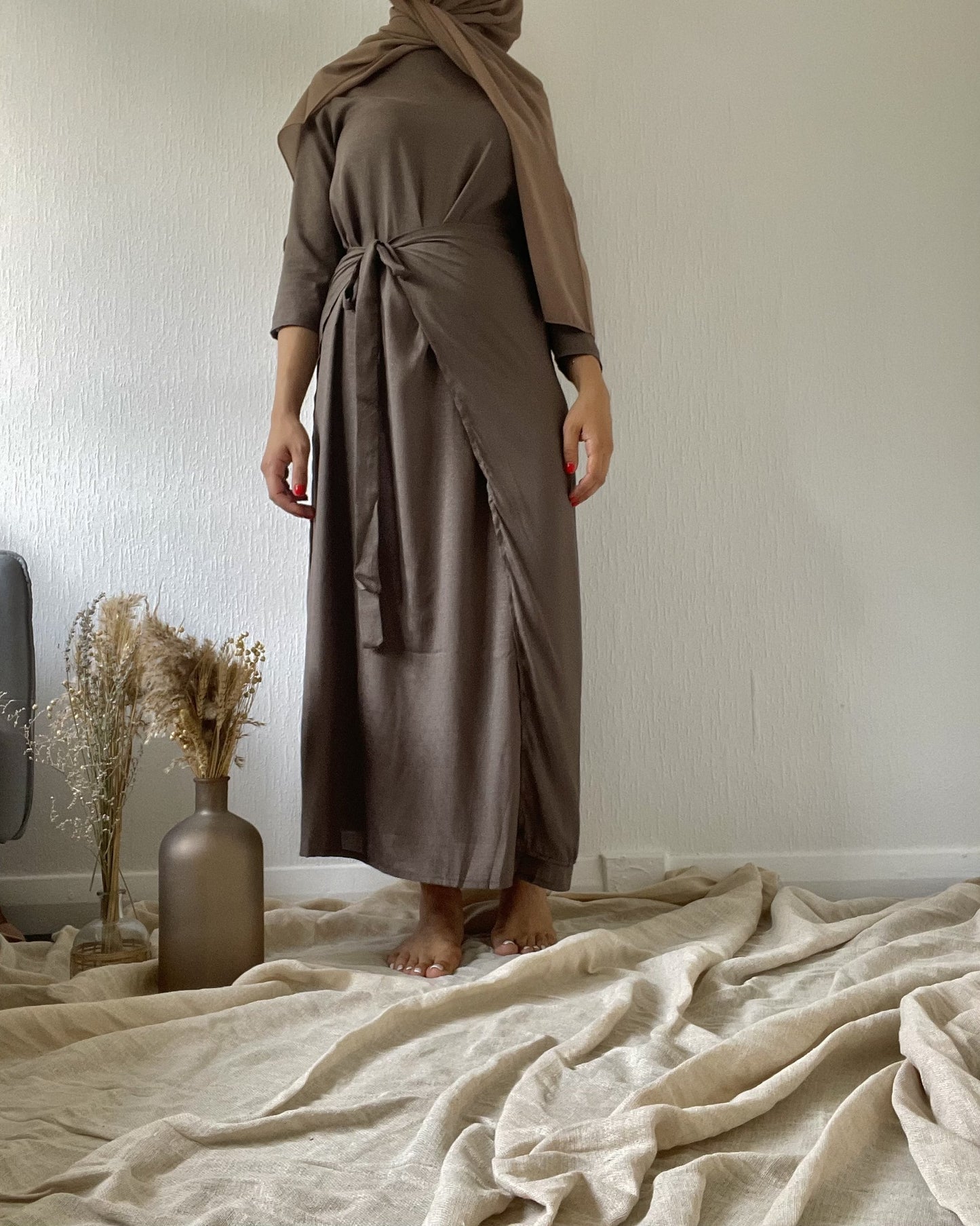 Hewa Three Piece Abaya - RULACOUTURE