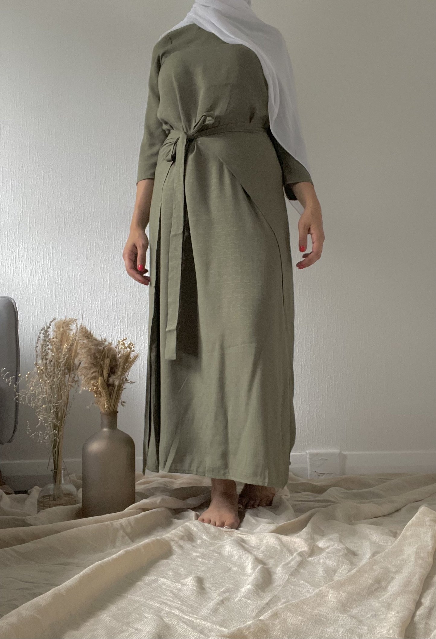 Hewa Three Piece Abaya - RULACOUTURE