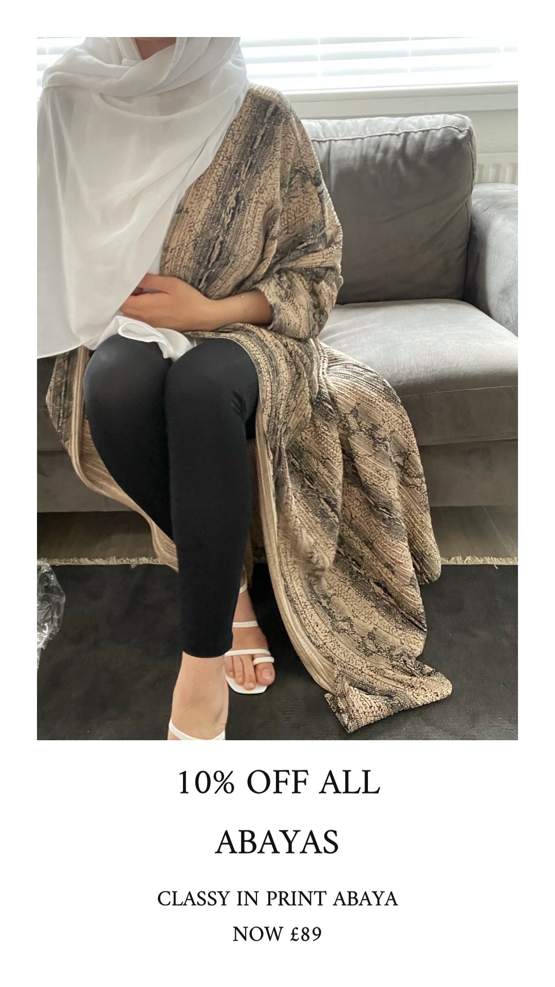 Classy in Print Abaya - RULACOUTURE
