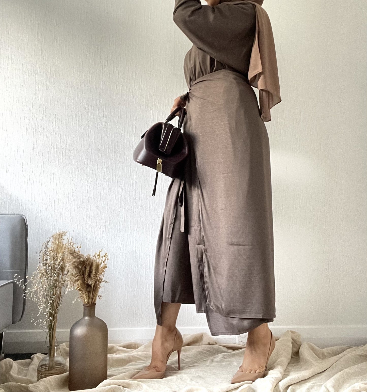 Hewa Three Piece Abaya - RULACOUTURE