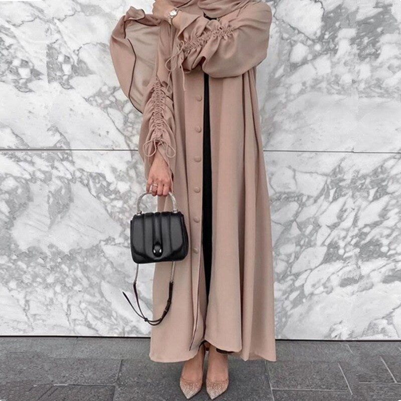Zia Rouched Abaya - RULACOUTURE