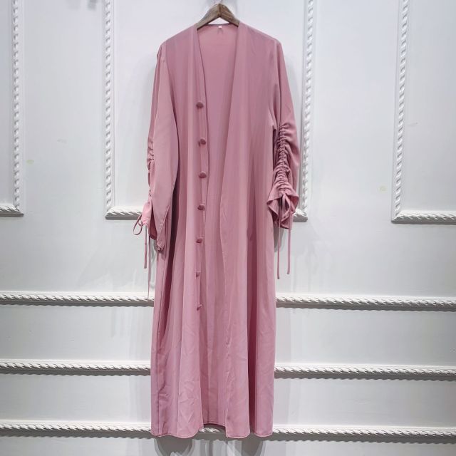 Zia Rouched Abaya - RULACOUTURE