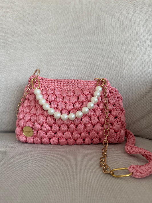 Rosé Crochet Bag - RULACOUTURE 