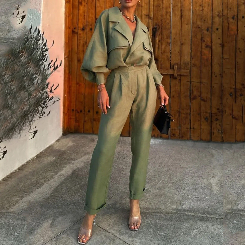 Fashion Casual Long Sleeved Set - RULACOUTURE 