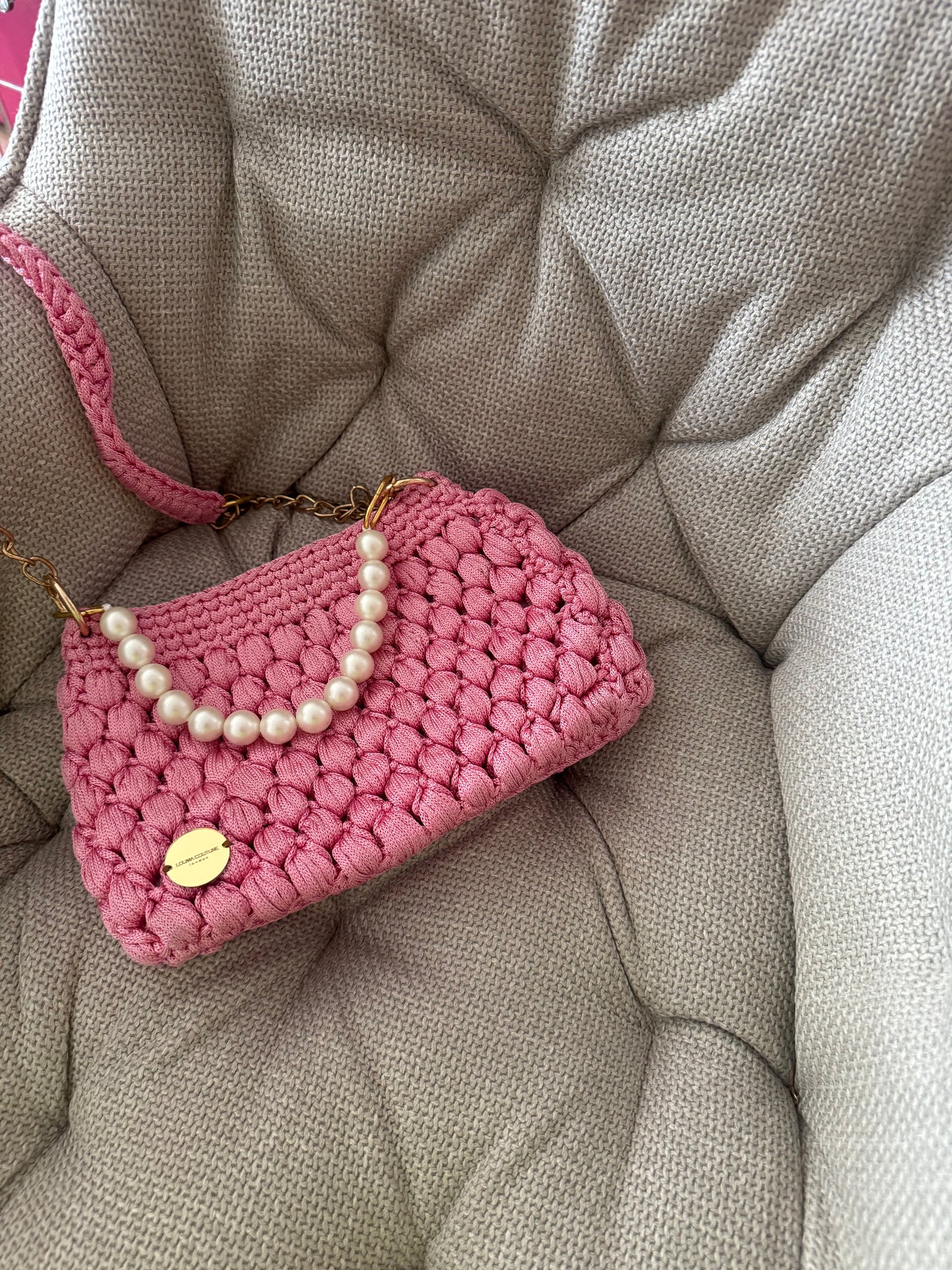 Rosé Crochet Bag