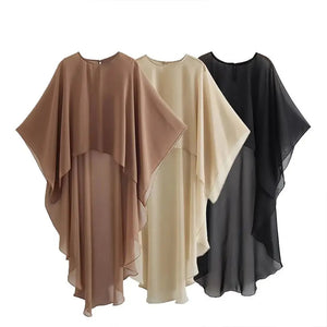 Chiffon Cape Throw over - RULACOUTURE 