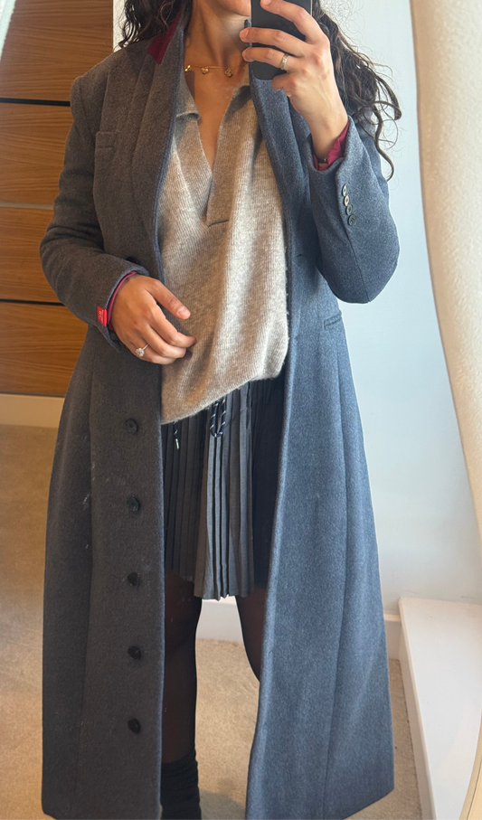 Ciselè Hourglass Wool Coat
