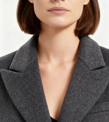 Ciselè Hourglass Wool Coat - RULACOUTURE 