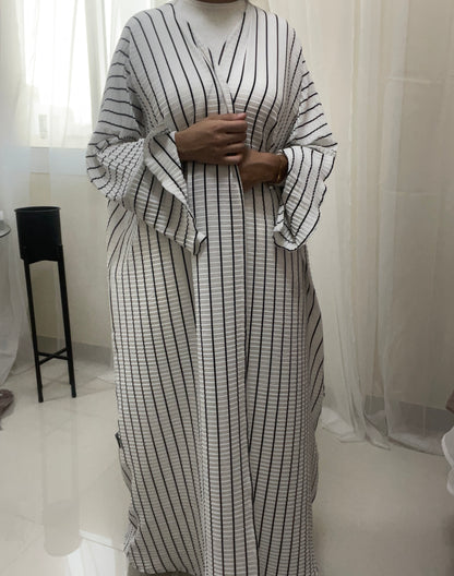 Naturelle Abaya - White - RULACOUTURE 