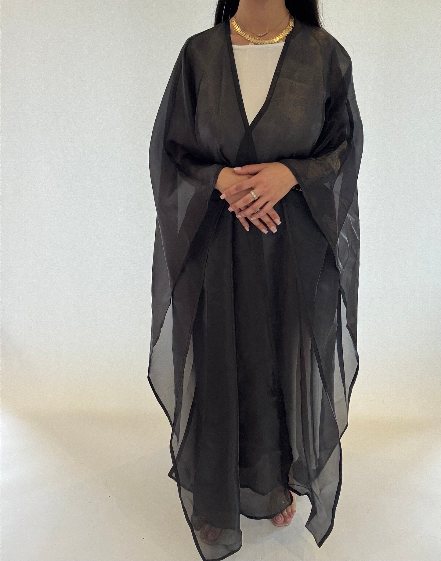 Black Malika Kaftan - RULACOUTURE 