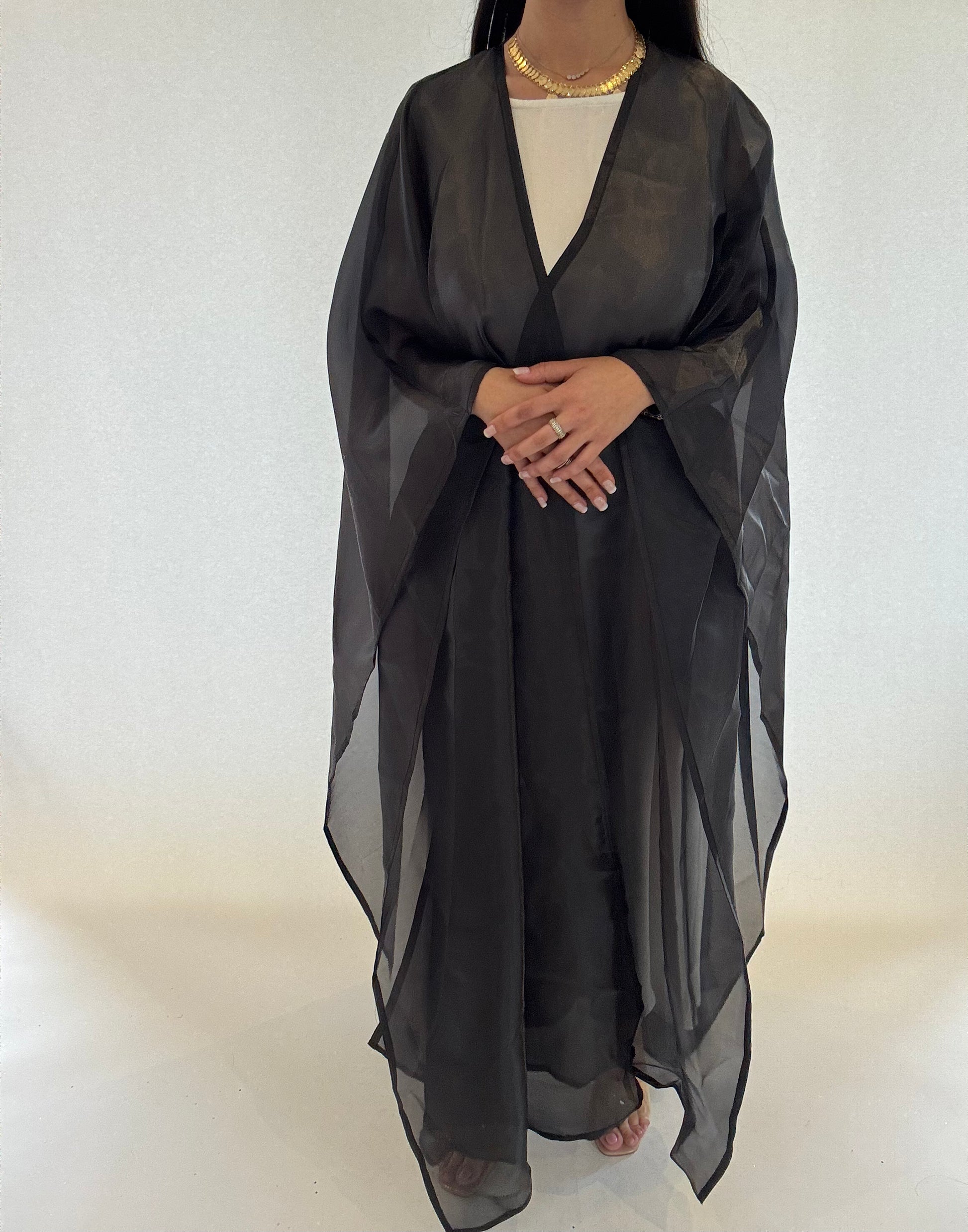 Black Malika Kaftan - RULACOUTURE 