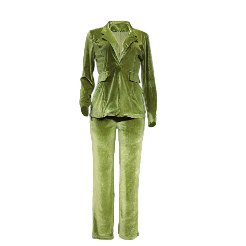 Women's Suits Coat Wide Leg Pants Suit - RULACOUTURE 