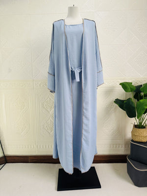Three Piece Abaya Set - RULACOUTURE 