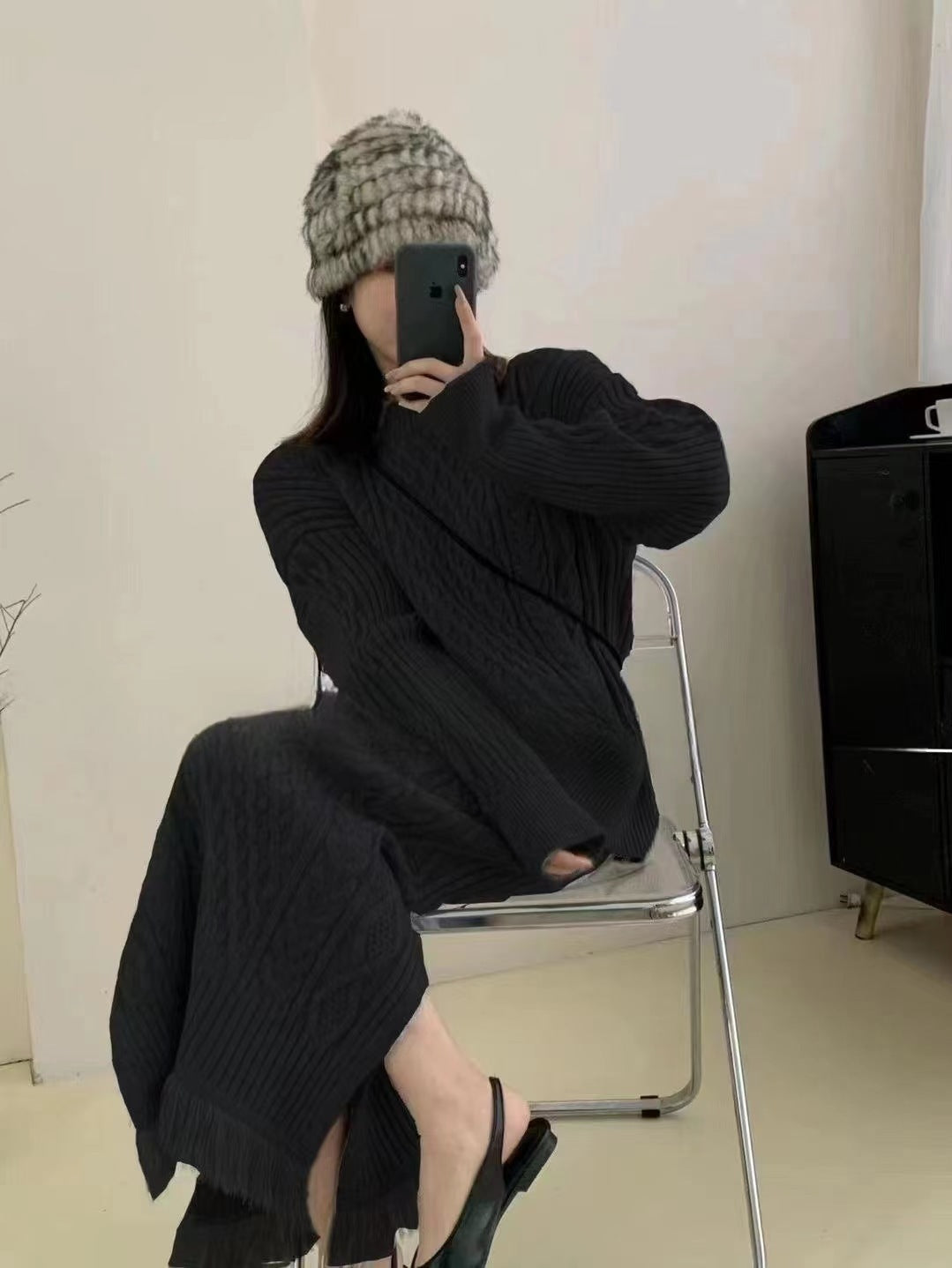 Knitted Skirt Co-ord Set - RULACOUTURE 