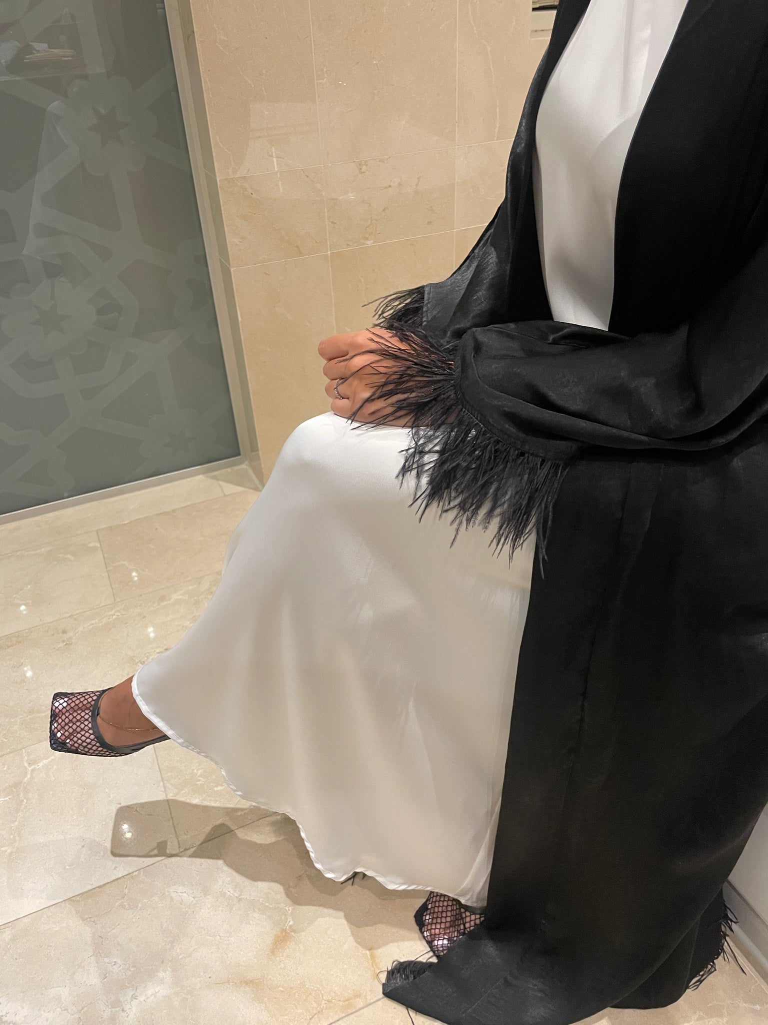 Gina Feather Abaya - RULACOUTURE 