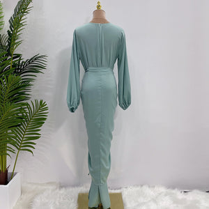 Yasmin Satin 2 Piece Dress - RULACOUTURE 