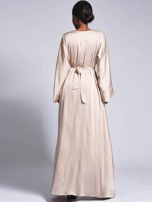 Leena Satin Kaftan Dress - RULACOUTURE 