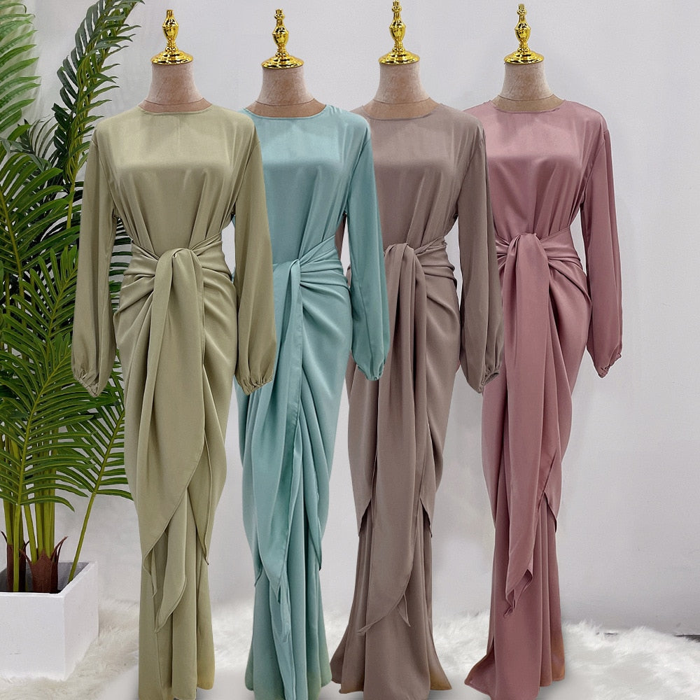 Yasmin Satin 2 Piece Dress - RULACOUTURE 