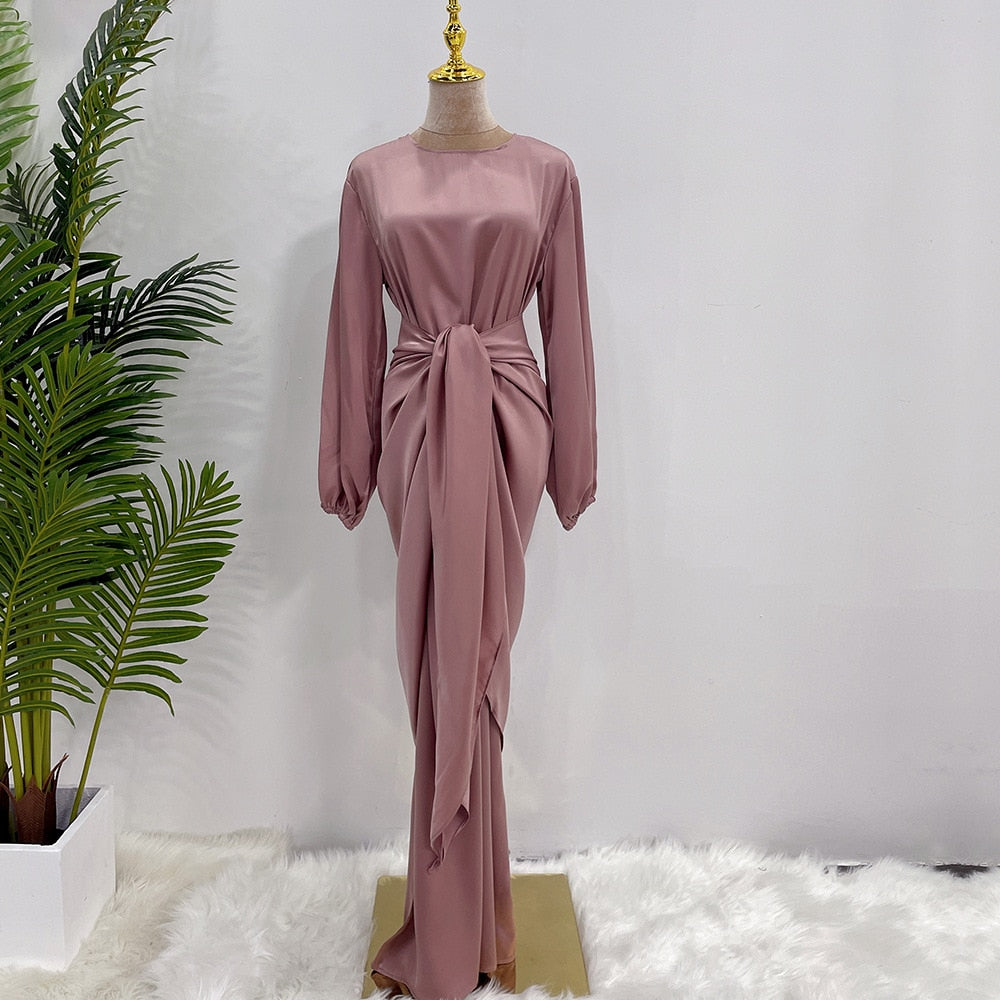 Yasmin Satin 2 Piece Dress - RULACOUTURE 