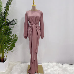 Yasmin Satin 2 Piece Dress - RULACOUTURE 