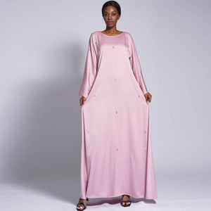 Leena Satin Kaftan Dress - RULACOUTURE 
