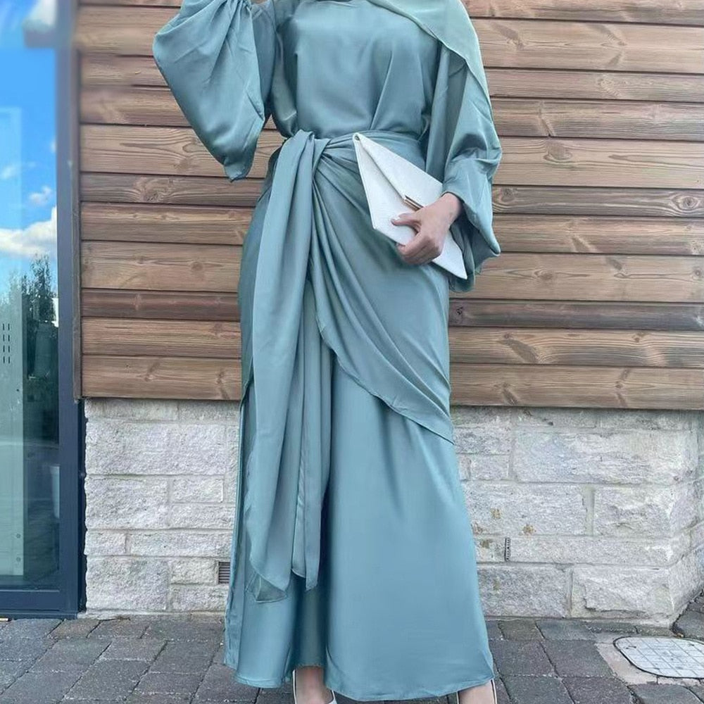 Yasmin Satin 2 Piece Dress - RULACOUTURE 