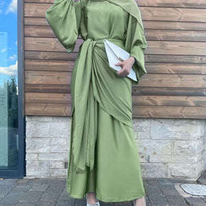 Yasmin Satin 2 Piece Dress - RULACOUTURE 