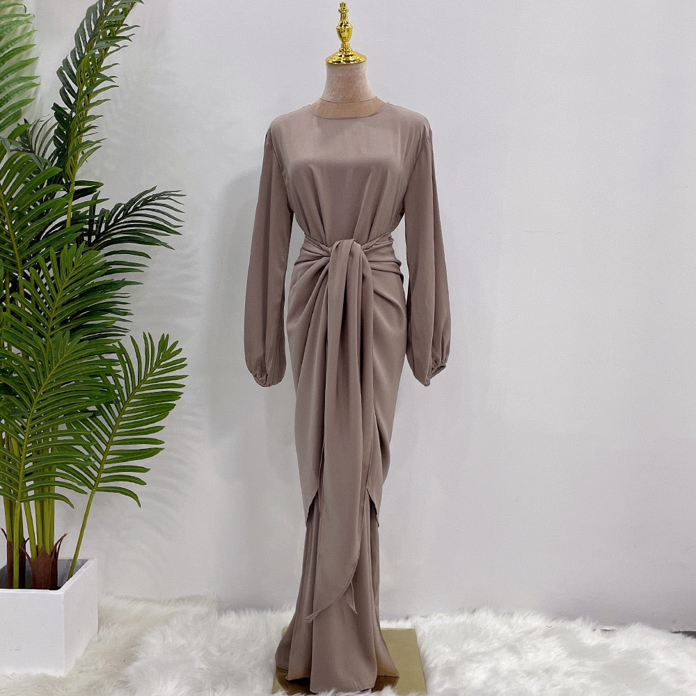 Yasmin Satin 2 Piece Dress - RULACOUTURE 