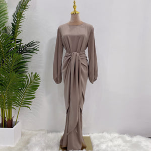Yasmin Satin 2 Piece Dress - RULACOUTURE 