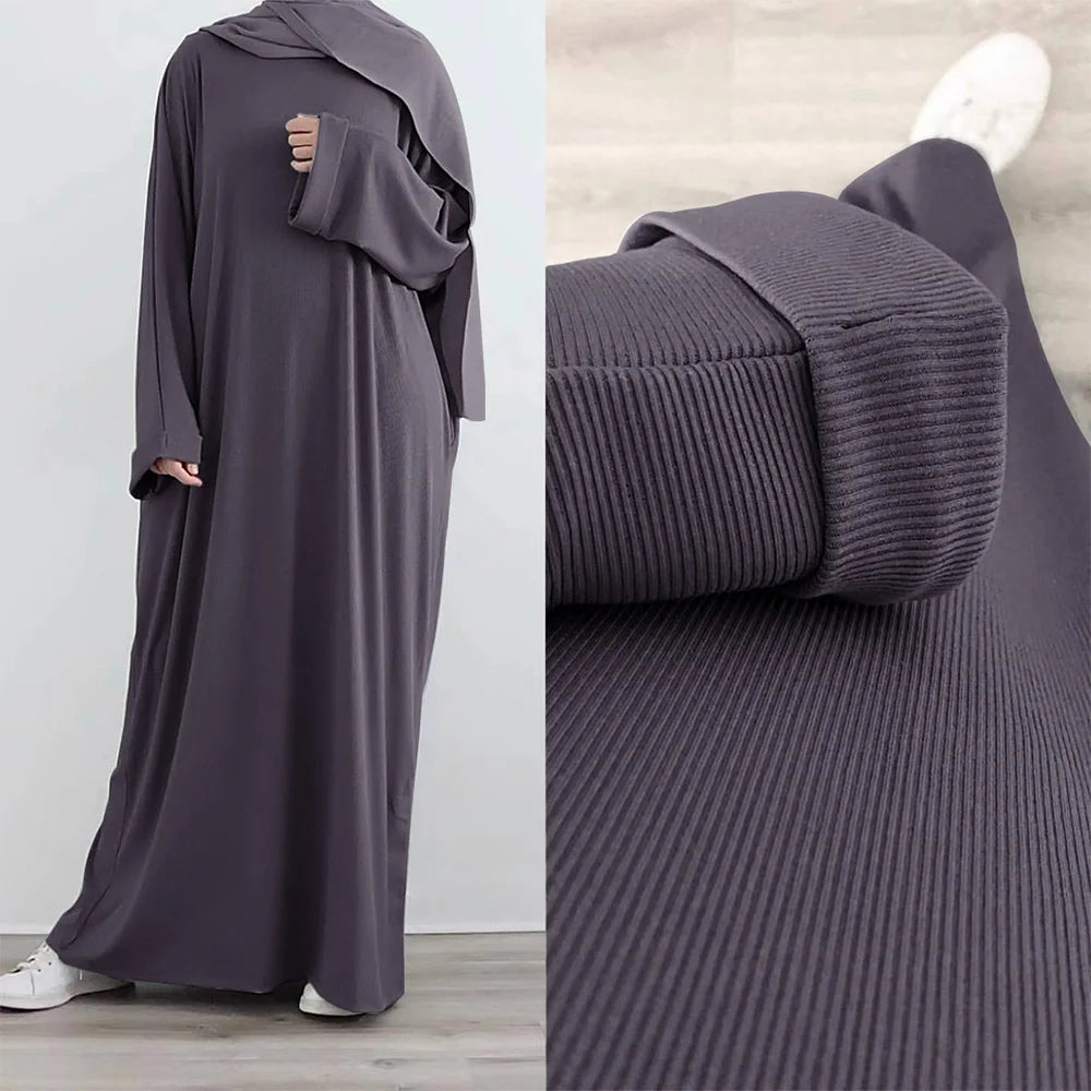 Knit Winter Abaya - RULACOUTURE 
