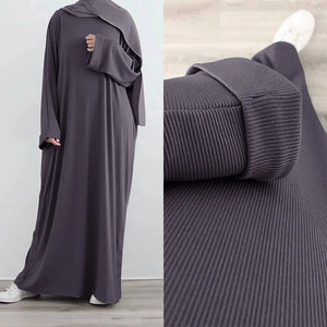 Knit Winter Abaya - RULACOUTURE 