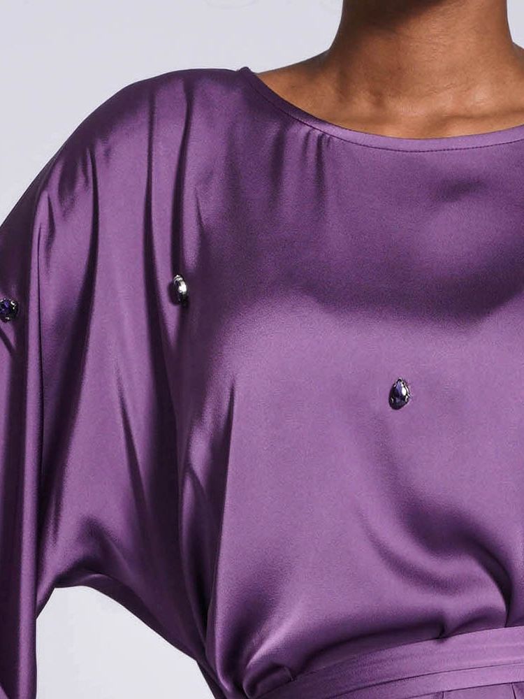 Leena Satin Kaftan Dress - RULACOUTURE 