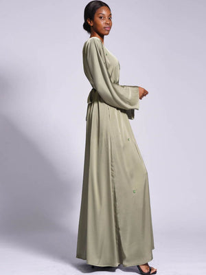 Leena Satin Kaftan Dress - RULACOUTURE 