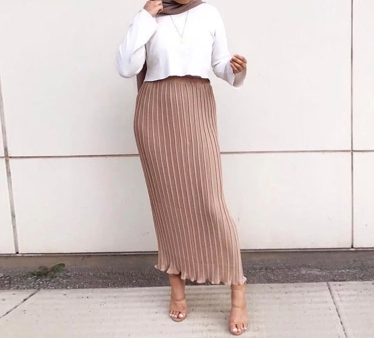 Dalia Pleated Maxi Skirt - RULACOUTURE 