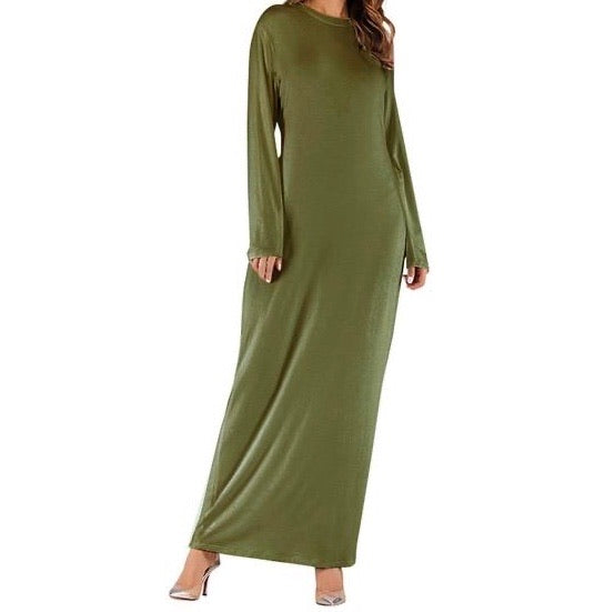 Long Sleeve Essential Maxi Dress - RULACOUTURE 