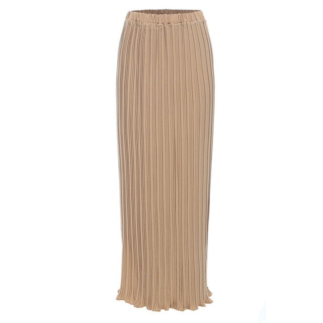 Dalia Pleated Maxi Skirt - RULACOUTURE 