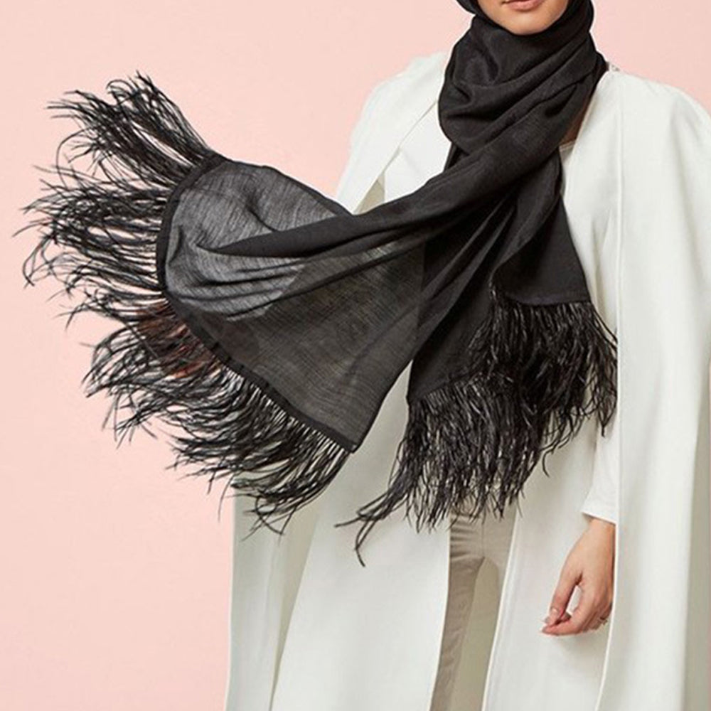 Feather'd up Scarf - RULACOUTURE 