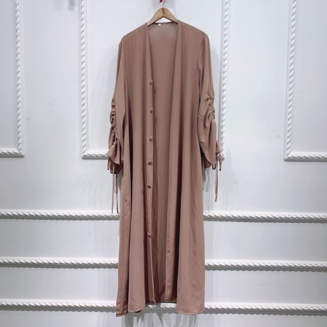 Zia Rouched Abaya - RULACOUTURE 