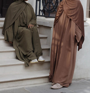 Two Piece Basic Essential Abaya - RULACOUTURE 