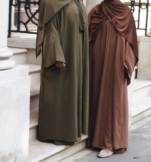 Two Piece Basic Essential Abaya - RULACOUTURE 